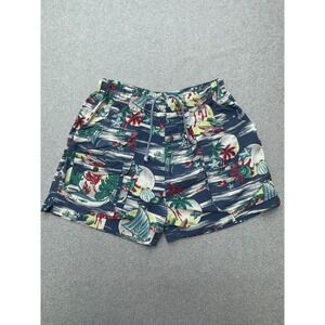 Tommy Bahama Swim Trunks Mens M‎ Tropical Hawaiian Print Drawstring Lined Nylon